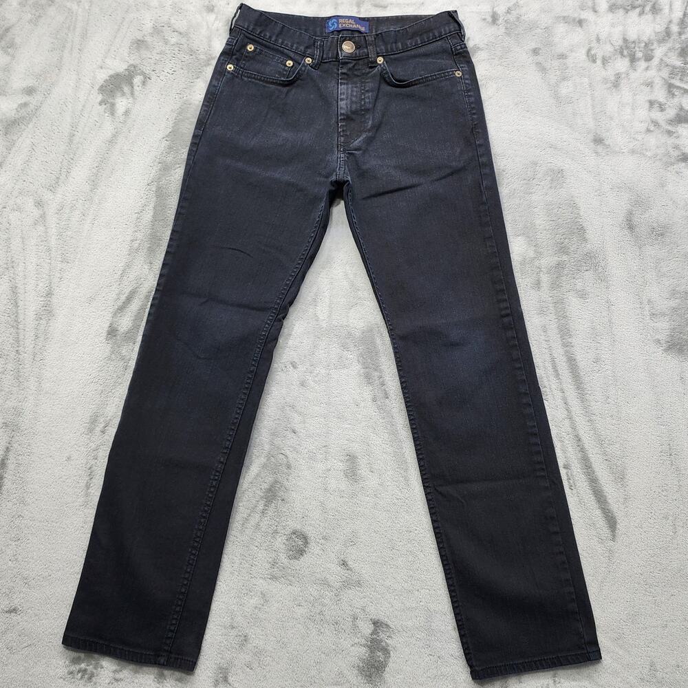 Regal‎ Exchange Jeans Mens 28X28* Black Stretch Denim Skinny Leg Casual Grunge